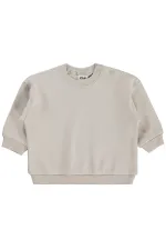Sweat-shirt bébé 0-24 mois couleur pierre - Emballage