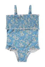 Kız Çocuk Mayo Set 6-13 Yaş Mavi - Paket