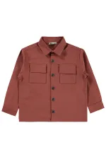 Chemise garçon, 10-13 ans, marron clair - Lot