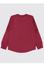 Boys Sweatshirt 6-9 Years Old Burgundy - Package