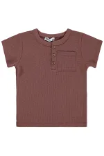 T-shirt garçon, 2-5 ans, marron clair - Lot