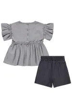 Kız Çocuk Takım 6-9 Yaş Gri - Paket