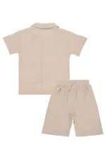 Ensemble d'équipe pour garçons, 6-9 ans, beige - Emballage