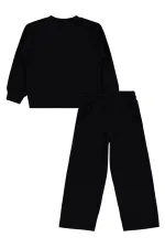 Girls' Tracksuit Set, Ages 6-9, Black - Pack