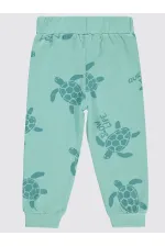 Boys Tracksuit Bottoms 2-5 Years Turquoise - Package