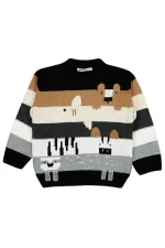 Erkek Çocuk Kazak 2-5 Yaş Antrasitmelanj - Paket