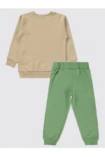 Ensemble de survêtement garçon pour enfants de 2 à 5 ans, couleur pierre - Emballage