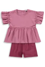 Kız Çocuk Takım 2-5 Yaş Gül Kurusu - Paket