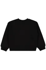 Kız Çocuk Sweatshirt 6-9 Yaş Siyah - Paket