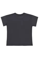 Kız Çocuk Tişört 6-9 Yaş Antrasit - Paket