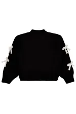 Kız Çocuk Kazak 6-9 Yaş Siyah - Paket