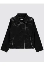 Kız Çocuk Ceket 10-13 Yaş Siyah - Paket