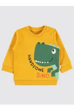 Bebek Sweatshirt 0-24 Ay Hardal Sarısı - Paket