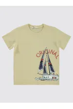 Boys T-Shirt 6-9 Years Old Stone Color - Pack