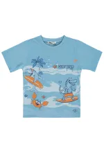 T-shirt garçon, 2-5 ans, turquoise - Lot