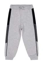 Pantalon de survêtement garçon, 10-13 ans, gris chiné - Lot
