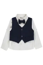 Boys' Shirt, Ages 2-5, Navy Blue - Pack