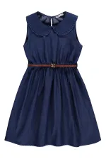 Girls' Jumpsuit and Dress, Ages 6-9, Dark Blue - Package