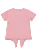 T-shirt fille, 6-9 ans, rose poudré - Lot