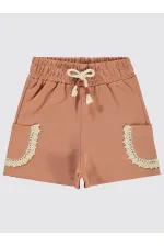 Kız Çocuk Şort 6-9 Yaş Kiremit - Paket