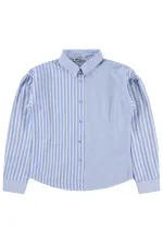 T-shirt pour fille, 10-13 ans, bleu - Lot