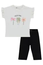 Kız Çocuk Takım 2-5 Yaş Ekru-Siyah - Paket
