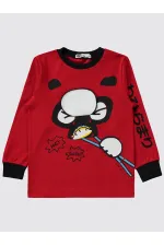 Erkek Çocuk Pijama Takımı 2-5 Yaş Kırmızı - Paket