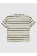 Lot de T-shirts kaki pour garçons de 6 à 9 ans