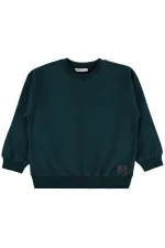 Sweat-shirt garçon 6-9 ans vert mousse foncé - Lot