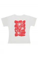 Kız Çocuk Tişört 6-9 Yaş Kırık Beyaz - Paket