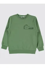 Erkek Çocuk Sweatshirt 2-5 Yaş Açık Haki - Paket
