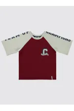 Erkek Çocuk Tişört 6-9 Yaş Bordo - Paket