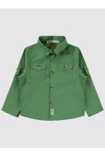 Chemise garçon 2-5 ans kaki clair - Emballage