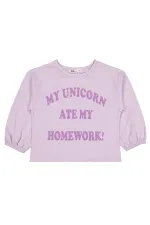 Kız Çocuk Sweatshirt 2-5 Yaş Lila - Paket