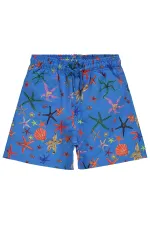 Erkek Çocuk Deniz Şort 6-9 Yaş Mavi - Paket