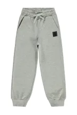 Pantalon de survêtement garçon, 6-9 ans, gris chiné - Lot