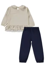 Ensemble pour filles de 2 à 5 ans, couleur ivoire - Emballage