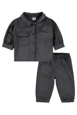 Bebek Takım 0-24 Ay Koyu Gri - Paket