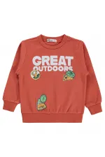 Sweat-shirt garçon Km 2-5 ans Orange foncé - Emballage