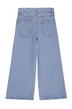 Kız Çocuk Pantolon Kot 6-9 Yaş Açık Mavi - Paket