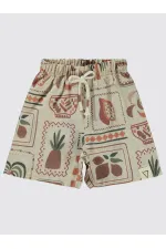 Erkek Çocuk Şort 2-5 Yaş Taş Rengi - Paket