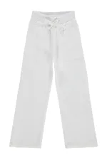 Kız Çocuk Pantolon 6-9 Yaş Beyaz - Paket