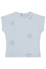 Kız Çocuk Tişört 2-5 Yaş Açık Mavi - Paket