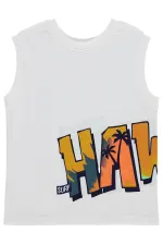 T-shirt garçon, 2-5 ans, blanc cassé - Emballage