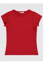 Girls' T-shirt, Ages 6-9, Red - Pack