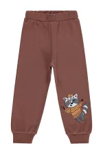 Pantalon de survêtement garçon, 2-5 ans, marron clair - Lot