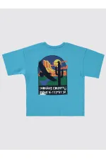 T-shirt garçon turquoise 2-5 ans - Emballage