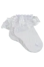 Kız Çocuk Soket Çorap 2-9 Yaş Beyaz - Paket Kız Çocuk Soket Çorap 2-9 Yaş Beyaz - Paket