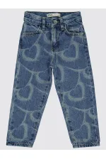 Pantalon bleu clair pour fille de 2 à 5 ans - Emballage