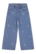 Girls' Denim Trousers, Ages 10-13, Light Blue - Pack